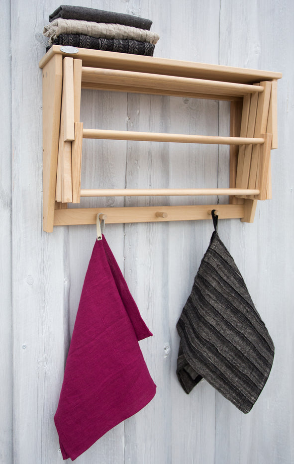 Wall Rack With Shelf and Hooks